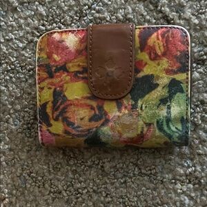 Patricia Nash Multicolor Floral Card Holder with Brown Accent